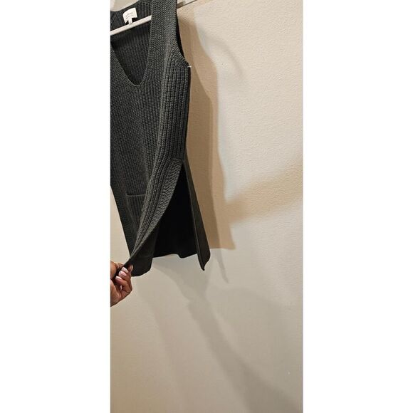 Wilfred V-Neck Green Knit Crochet Vest Size Small - Picture 4 of 6